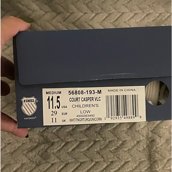 💗K-Swiss WHT/TNGRTURQUNICORN sneakers - Picture 6 of 6